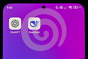 DeepSeek. Artificial intelligence. CHATGPT. Artificial intelligence chat. Application design.