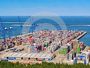 Deepwater Container Terminal in Northern Port, Gdansk, Poland