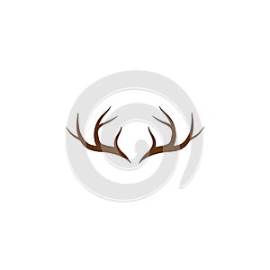 Deer antler ilustration logo vector