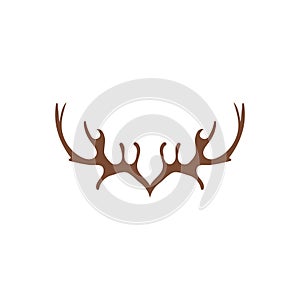 Deer antler ilustration logo vector