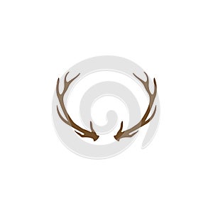 Deer Antlers Logo Template Illustration Design