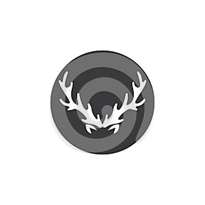 Deer Antlers Logo Template Illustration Design