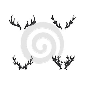 Deer Antlers Logo Template Illustration Design