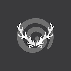 Deer Antlers Logo Template Illustration Design