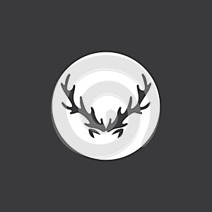 Deer Antlers Logo Template Illustration Design