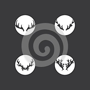 Deer Antlers Logo Template Illustration Design