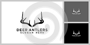 Deer antlers vector design template