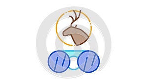 Deer Binoculars Icon Animation