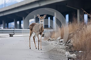 Deer on a Desolate Road