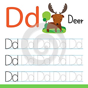 Deer drawing line vector design