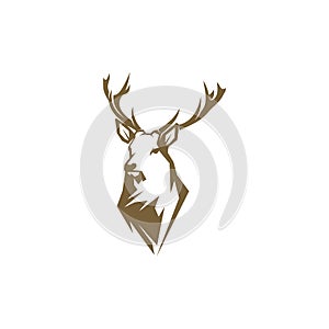 Deer head design vector illustration, Creative Deer head logo design concept template, symbols icons