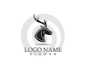 Deer head icon logo vector illustration