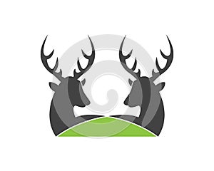 Deer head icon logo vector template