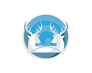 Deer head icon logo vector template