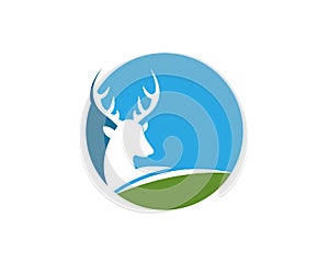 Deer head icon logo vector template