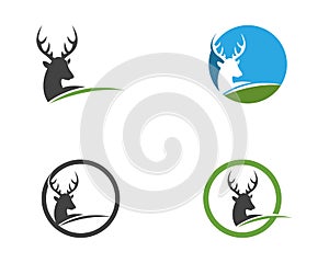 Deer head icon logo vector template
