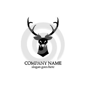 Deer head Logo Template vector icon illustration design