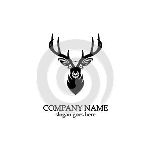 Deer head Logo Template vector icon illustration design