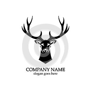 Deer head Logo Template vector icon illustration design