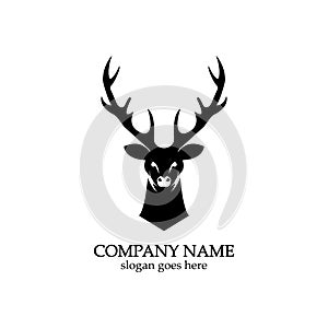 Deer head Logo Template vector icon illustration design