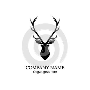 Deer head Logo Template vector icon illustration design