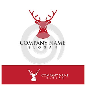 Deer head Logo Template vector icon illustration design