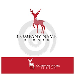 Deer head Logo Template vector icon illustration design