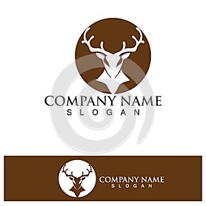 Deer head Logo Template vector icon illustration design