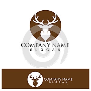 Deer head Logo Template vector icon illustration design