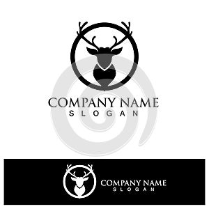 Deer head Logo Template vector icon illustration design