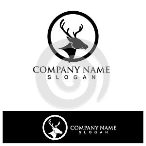 Deer head Logo Template vector icon illustration design