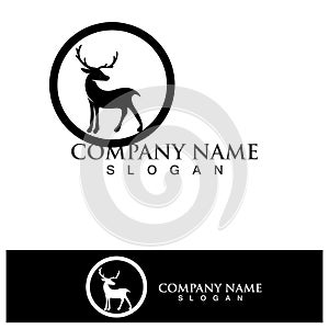 Deer head Logo Template vector icon illustration design