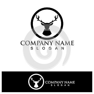 Deer head Logo Template vector icon illustration design