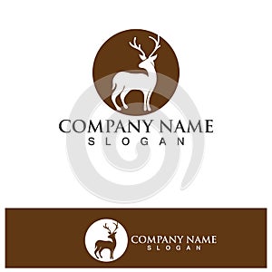 Deer head Logo Template vector icon illustration design