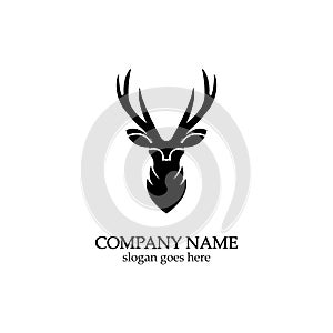 Deer head Logo Template vector icon illustration design