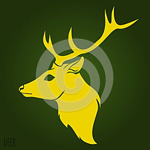 Deer head silhouette