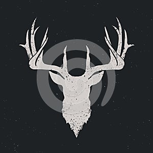 Deer head silhouette invert