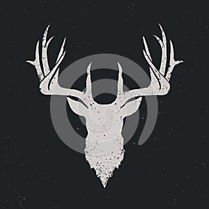 Deer head silhouette invert photo