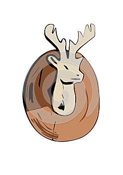 Deer head vector