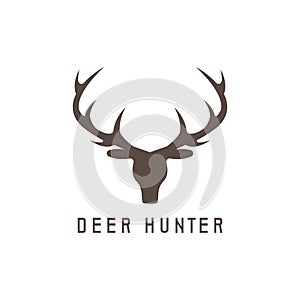 Deer head vector design template,hunting