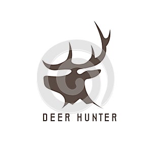 Deer head vector design template,hunting