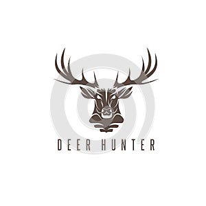 Deer head vector design template,hunting