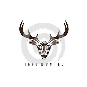 Deer head vector design template,hunting