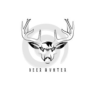 Deer head vector design template,hunting