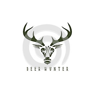 Deer head vector design template,hunting