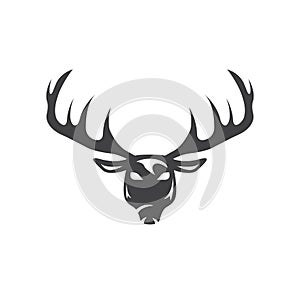 Deer head vector design template,hunting