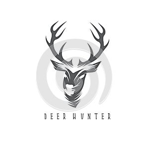 Deer head vector design template,hunting