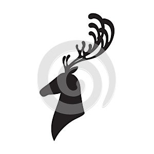 Deer head vector illustration elk silhouette photo