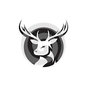 Deer head. Vector logo template, Dear Silhouette Logo