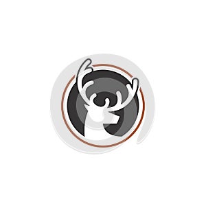 Deer head. Vector logo template, Dear Silhouette Logo